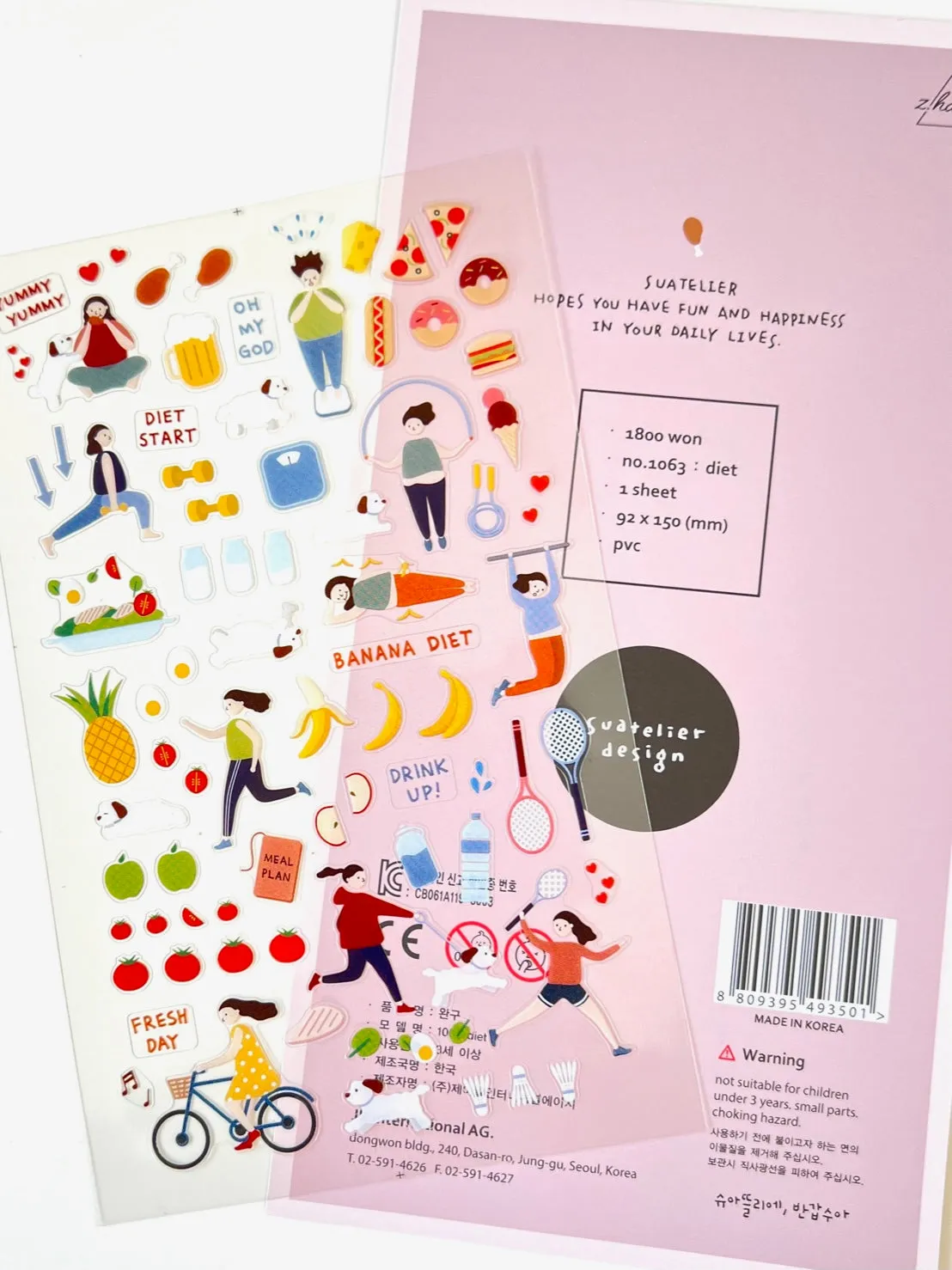 01063 DIET & EXERCISE LIFE STICKERS-12