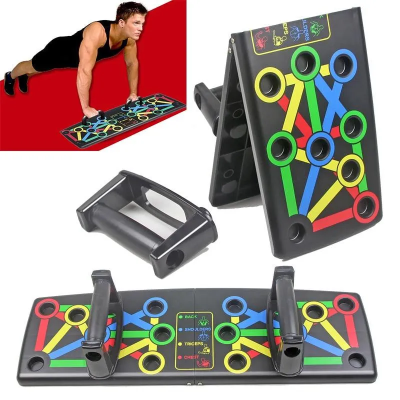 14 In 1 Push-up Board Foldable Push Up Rack Adjustable Body Building Pushup Stand Muscle Training Gym Fitness Exercise Equipment