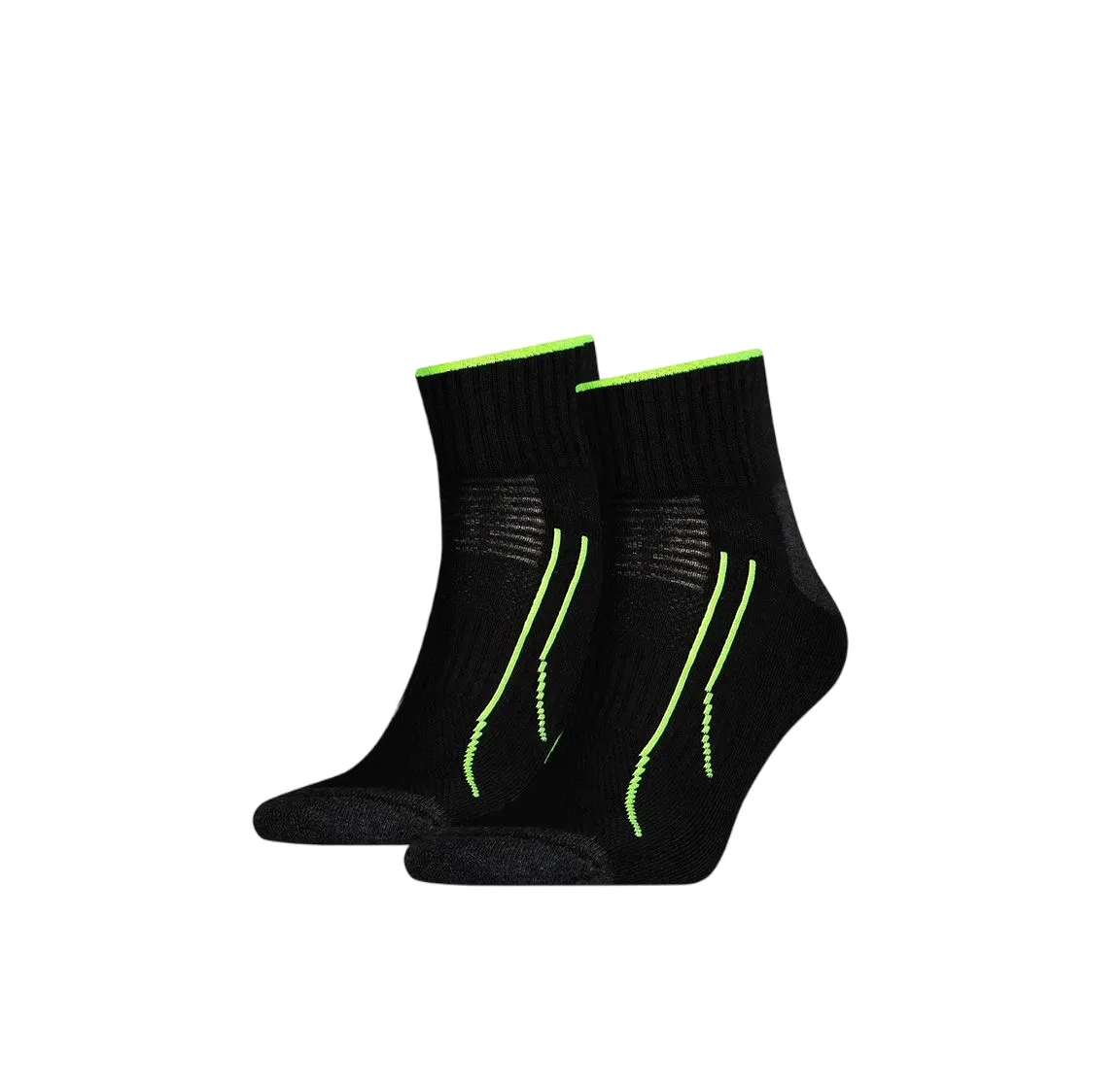 20 X Unisex Puma Performance Training Quarter Crew Black Socks