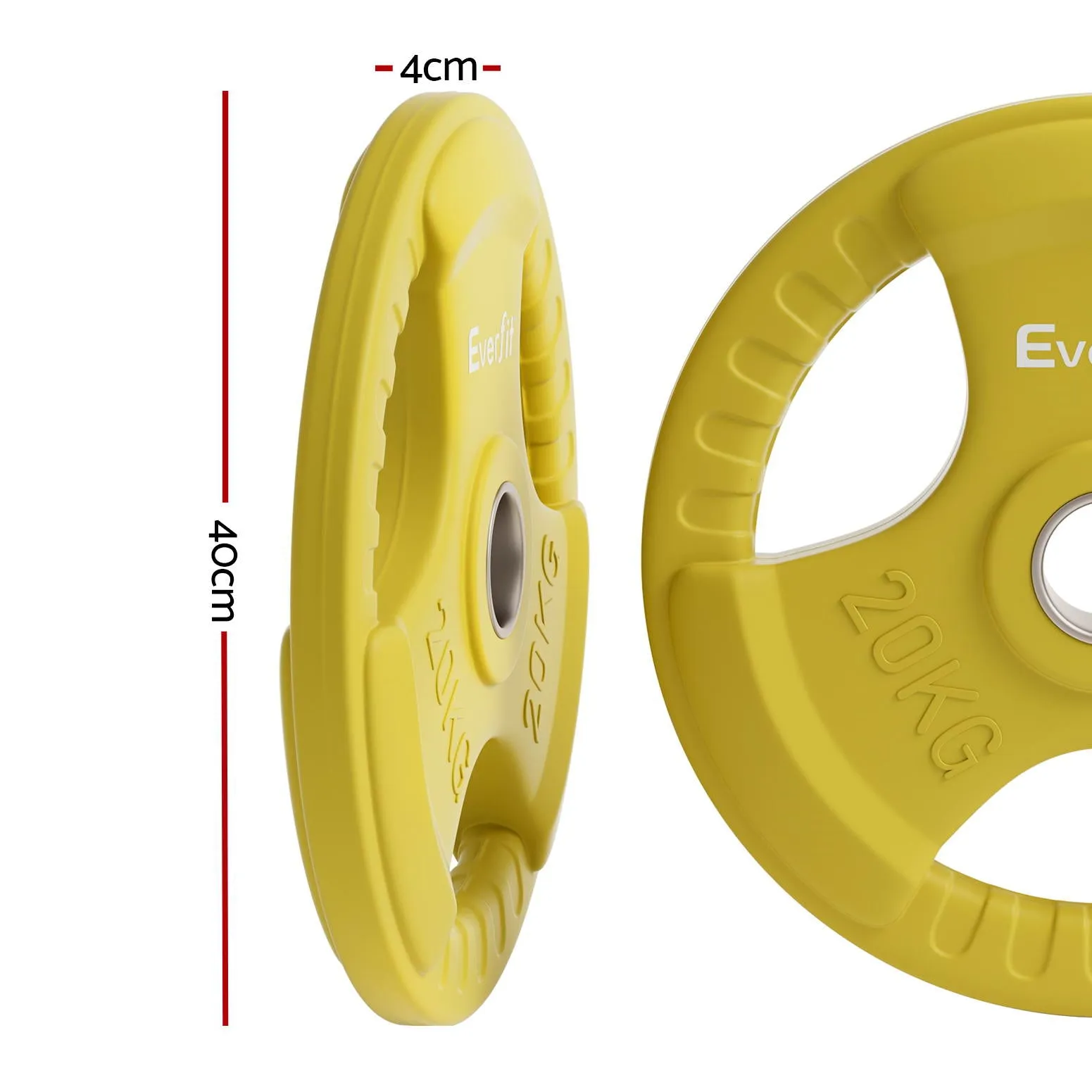 20kg Cast Iron Rubber Coated Weight Plate - Everfit