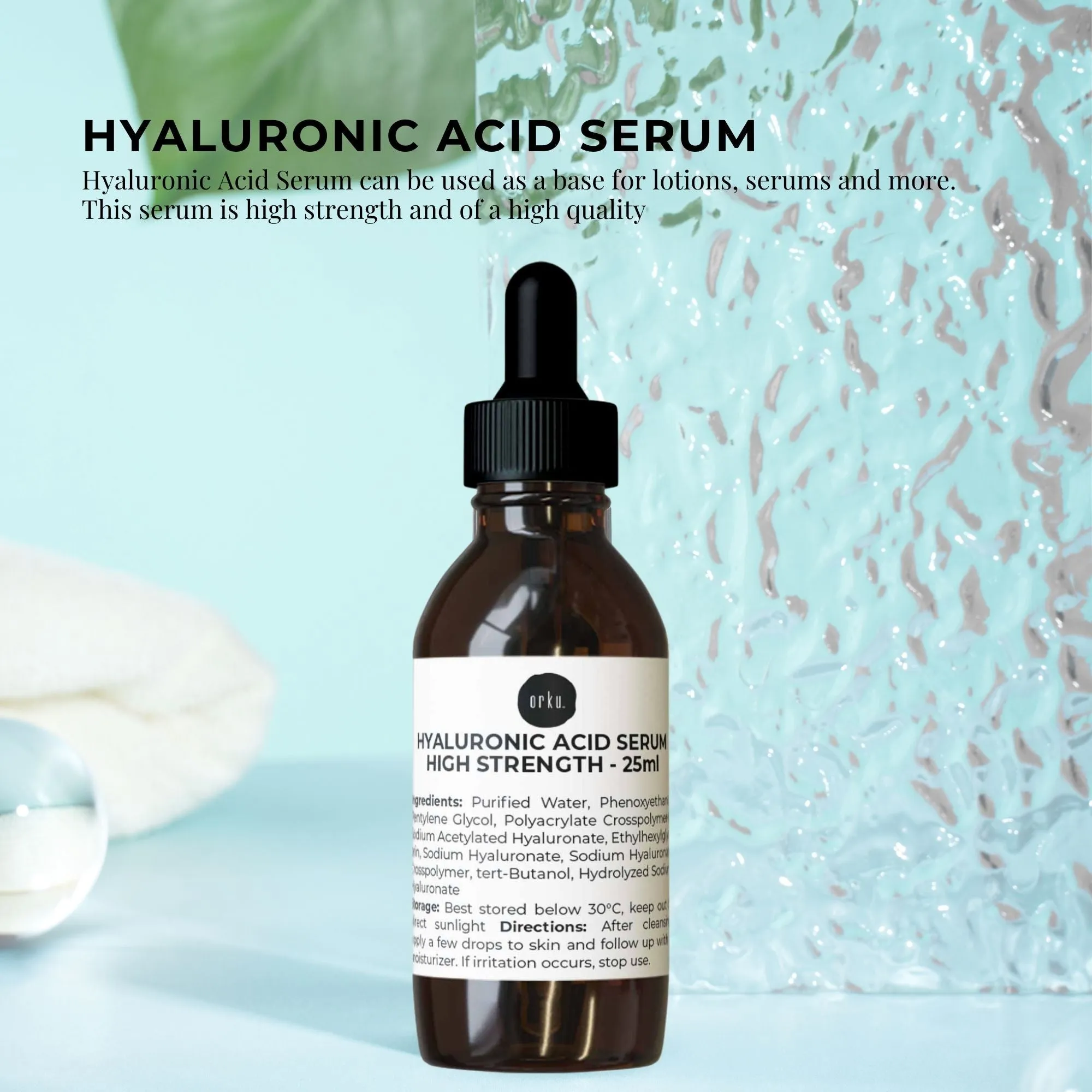 25ml Hyaluronic Acid Serum - High Strength Cosmetic Face Skin Care