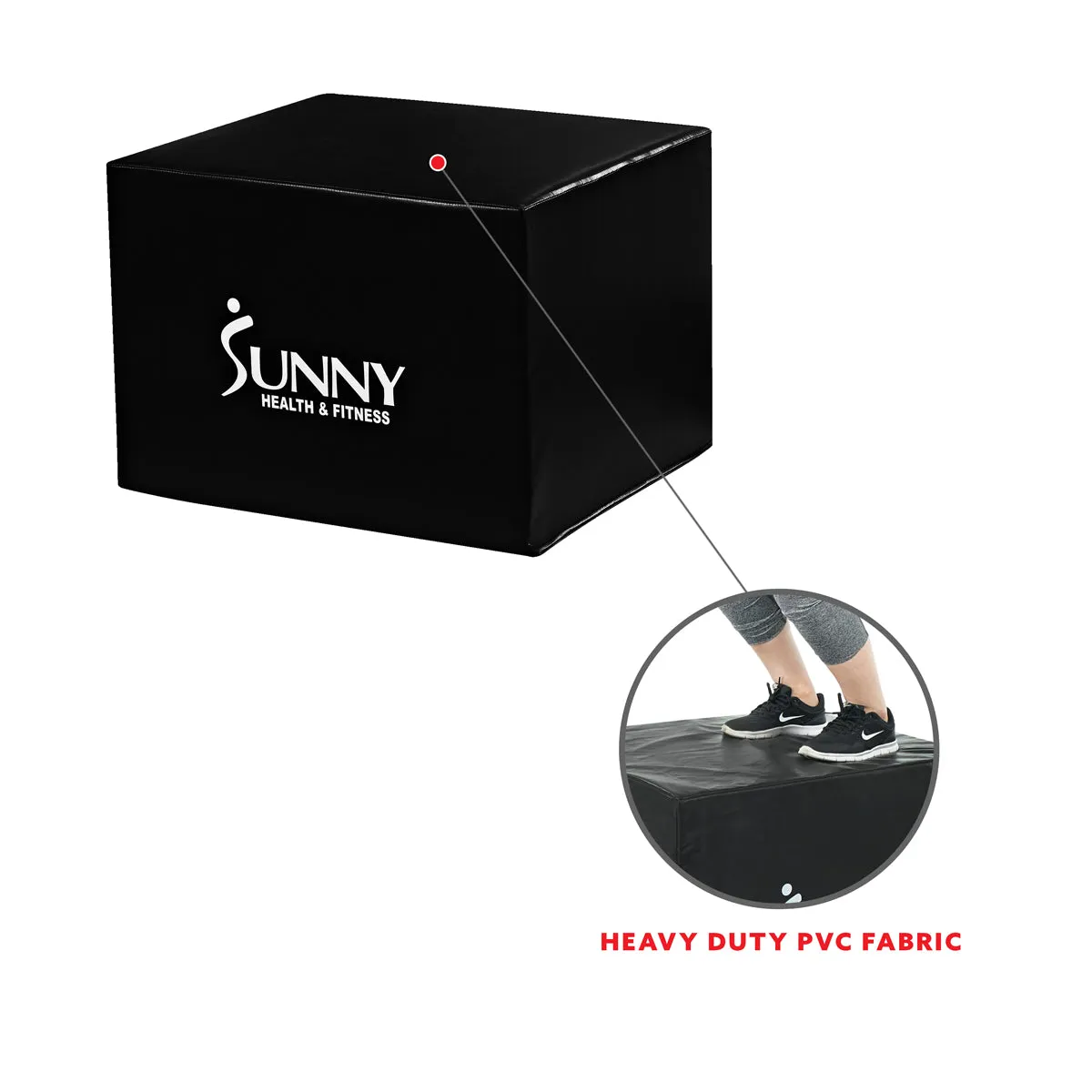 3-in-1 Ultra Dense Foam Plyo Box, 28"/24"/20"