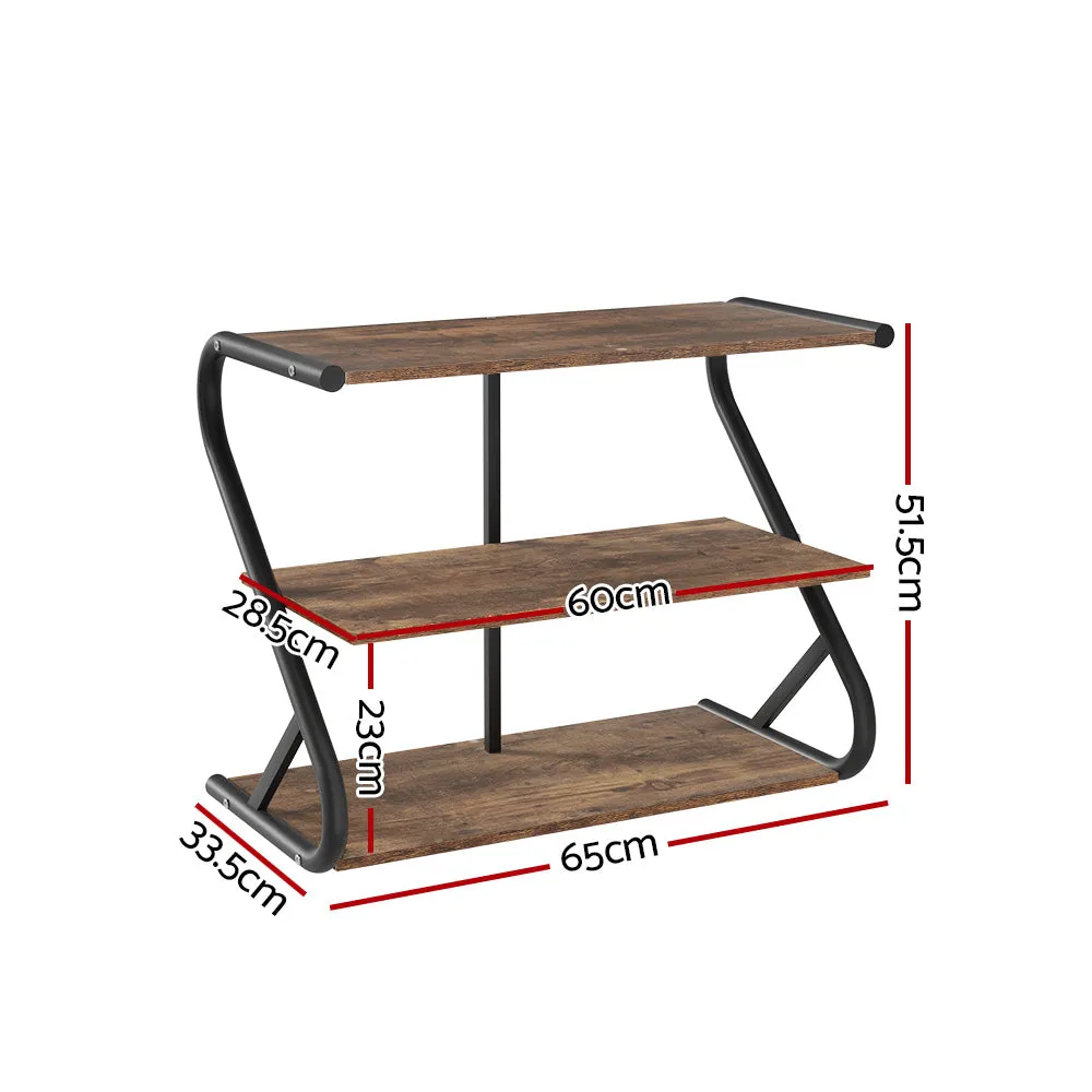 3-Tier Industrial Shoe Rack, E1 Board, Heavy-Duty, Artiss