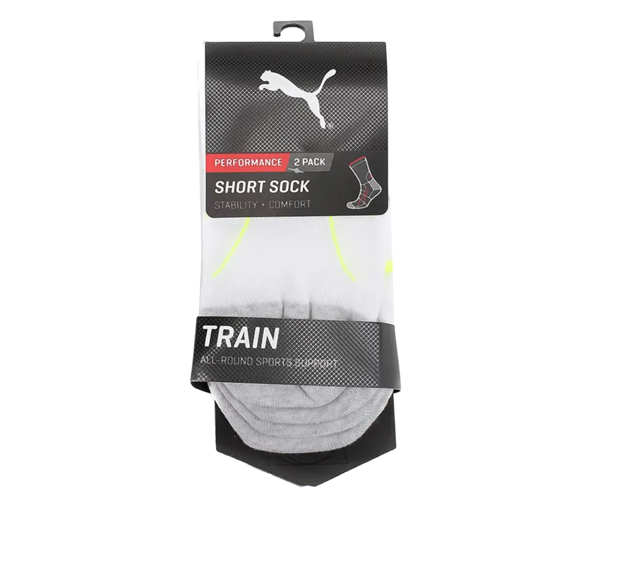 8 x Unisex Puma Performance Training Quarter Crew White Socks