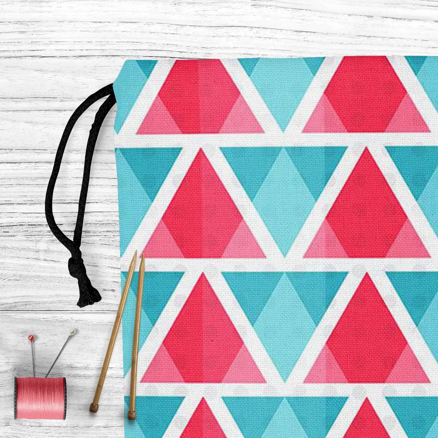 Abstract Triangles D1 Reusable Sack Bag | Bag for Gym, Storage, Vegetable & Travel