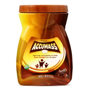 Accumass Ayurvedic Weight Gain Granules 525gm - Chocolate Flavor