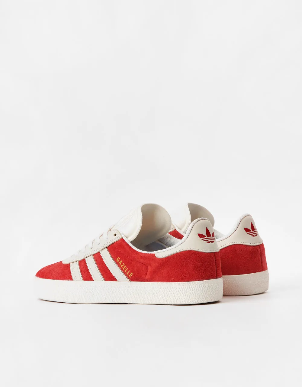 adidas Gazelle ADV Skate Shoes - Better Scarlet/Chalk White/Gold Metallic