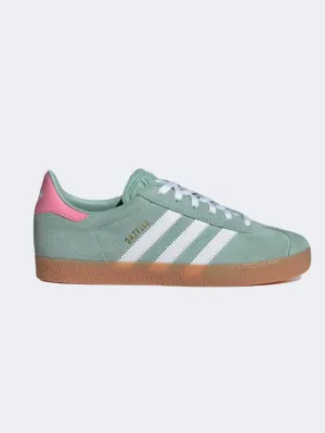 Adidas Gazelle Girls Original Shoes Green/White/Pink