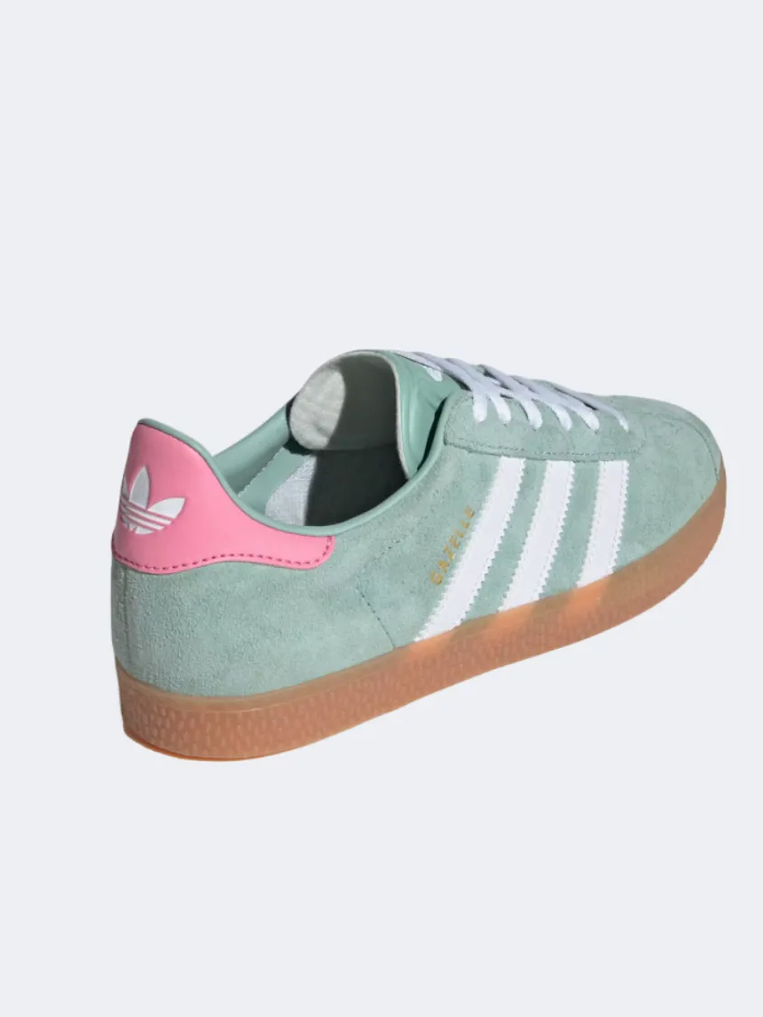 Adidas Gazelle Girls Original Shoes Green/White/Pink