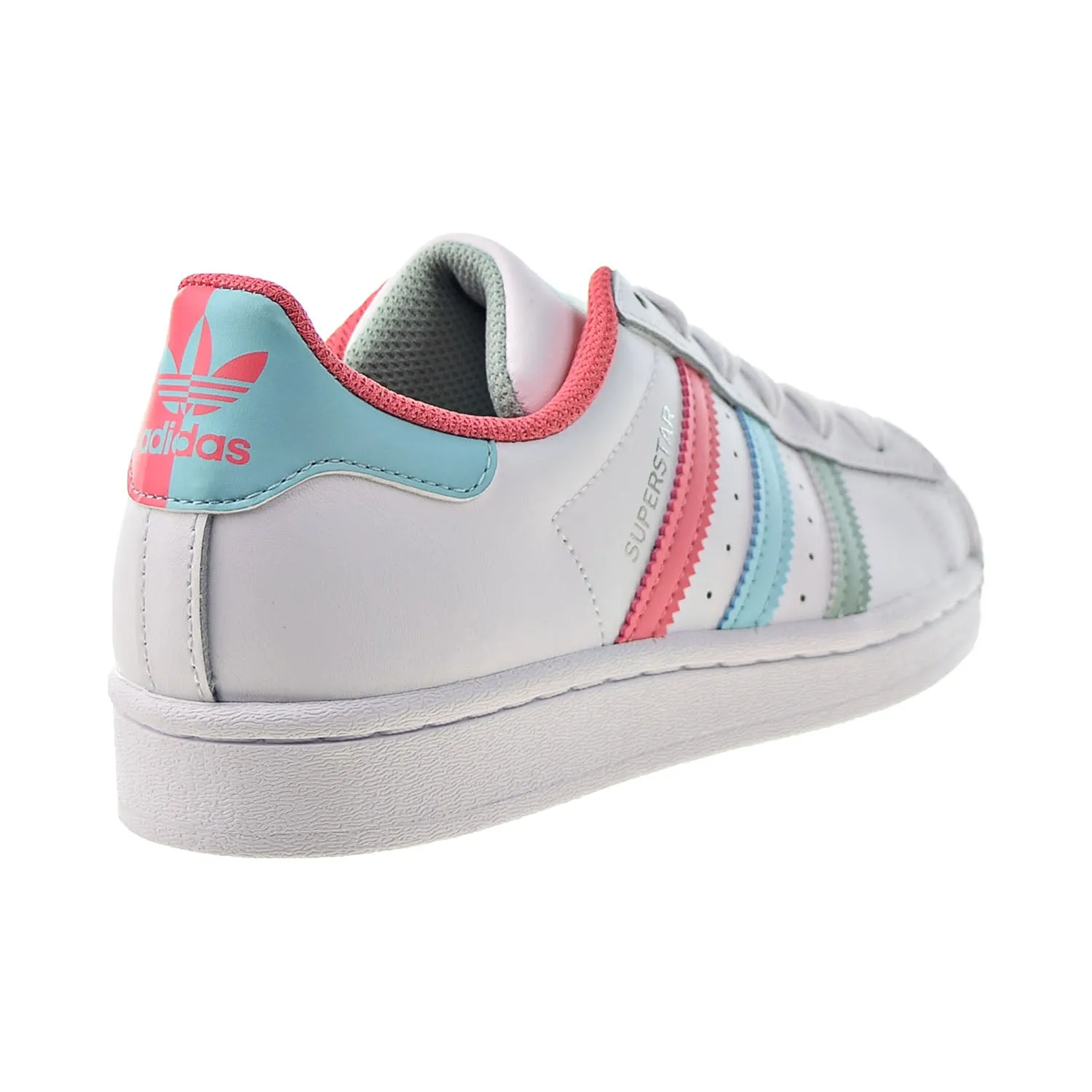 Adidas Superstar Big Kids' Shoes Cloud White-Hazy Rose-Hazy Sky