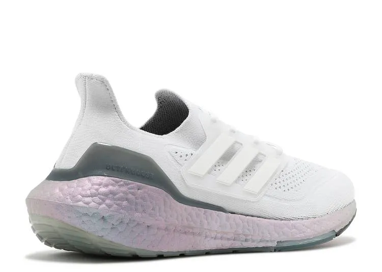 Adidas ULTRABOOST 21 'CRYSTAL WHITE HAZY GREEN' sneakers, white