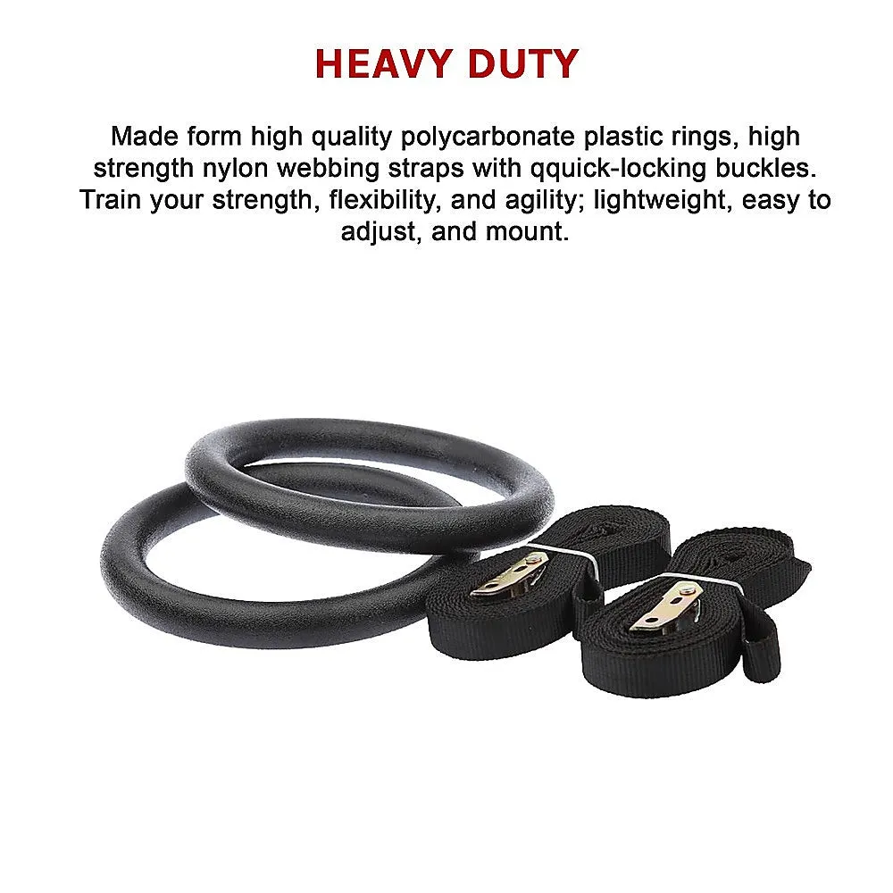 Adjustable Gymnastic Rings for Upper Body & Core Strength