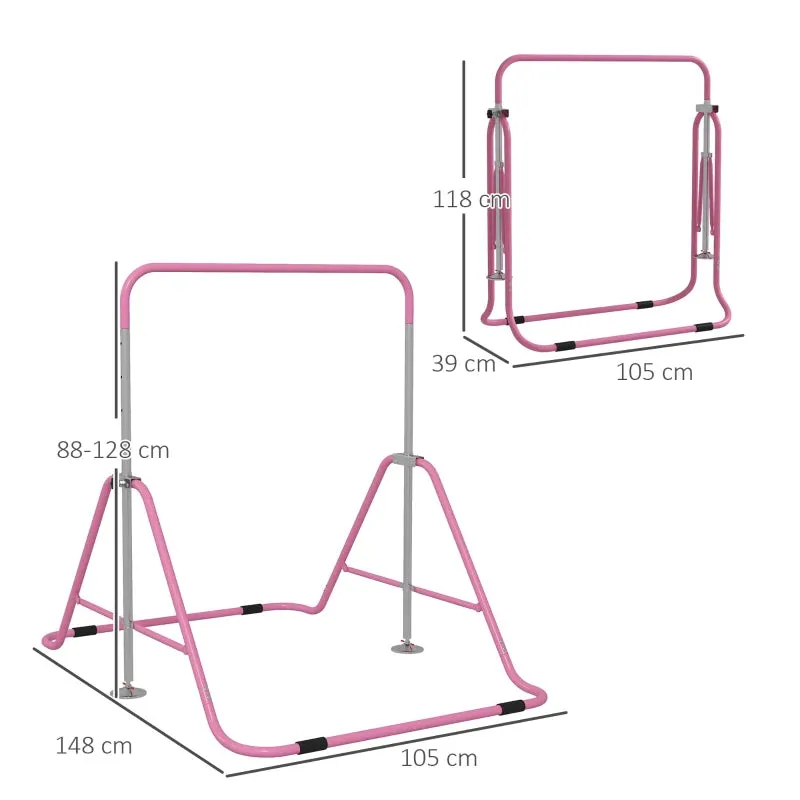 Adjustable Kids Gymnastics Bar – Foldable & Fun Training Bar