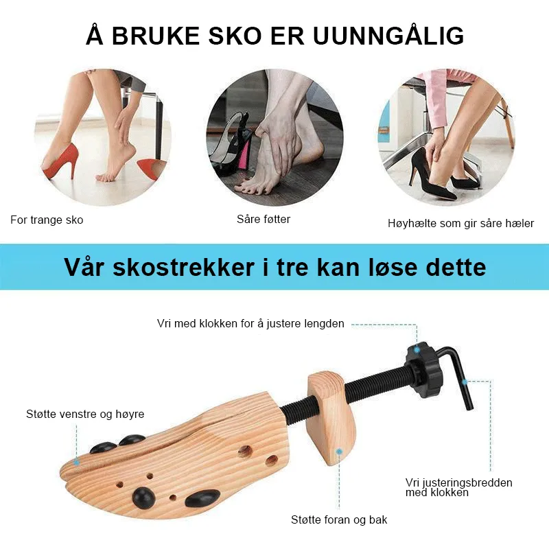 Adjustable wooden shoe stretcher - perfect for comfort