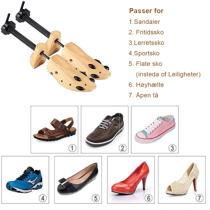 Adjustable wooden shoe stretcher - perfect for comfort