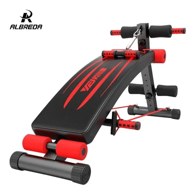 ALBREDA Step by multifunction supine board Pull rope bench crunches abdomen machine abdominal chair home sport fitness equipment