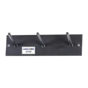 Anchor Gym Steel 3 Prong Fitness Accessory Wall Mount Storage Rack (Open Box)