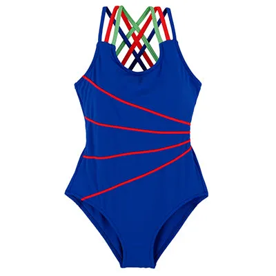 Andzhelika 2017 Swimsuit Girls One Piece Swimwear Solid Bandage Bodysuit Children Beachwear Sports Swim Suit Bathing Suit AK8675