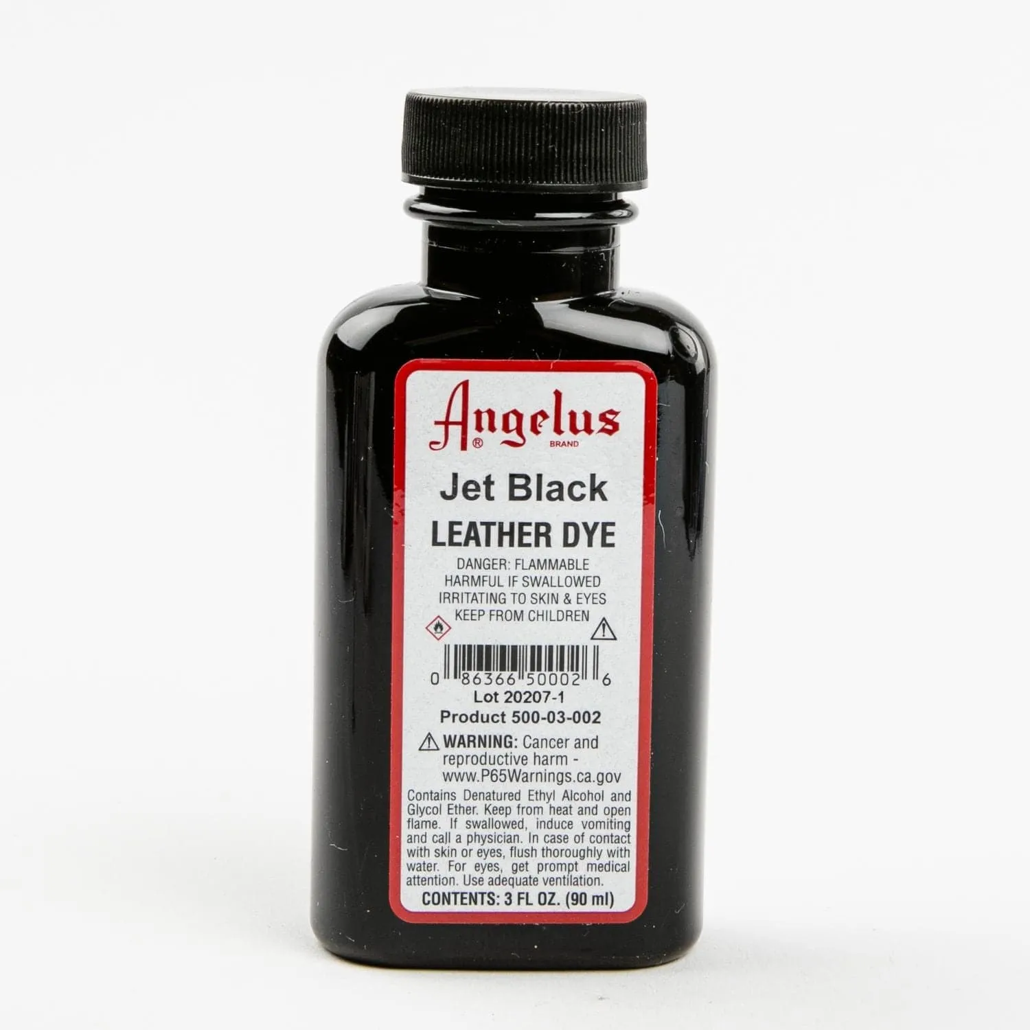 Angelus Leather Dye Jet Black #002 3Oz/88.72Ml