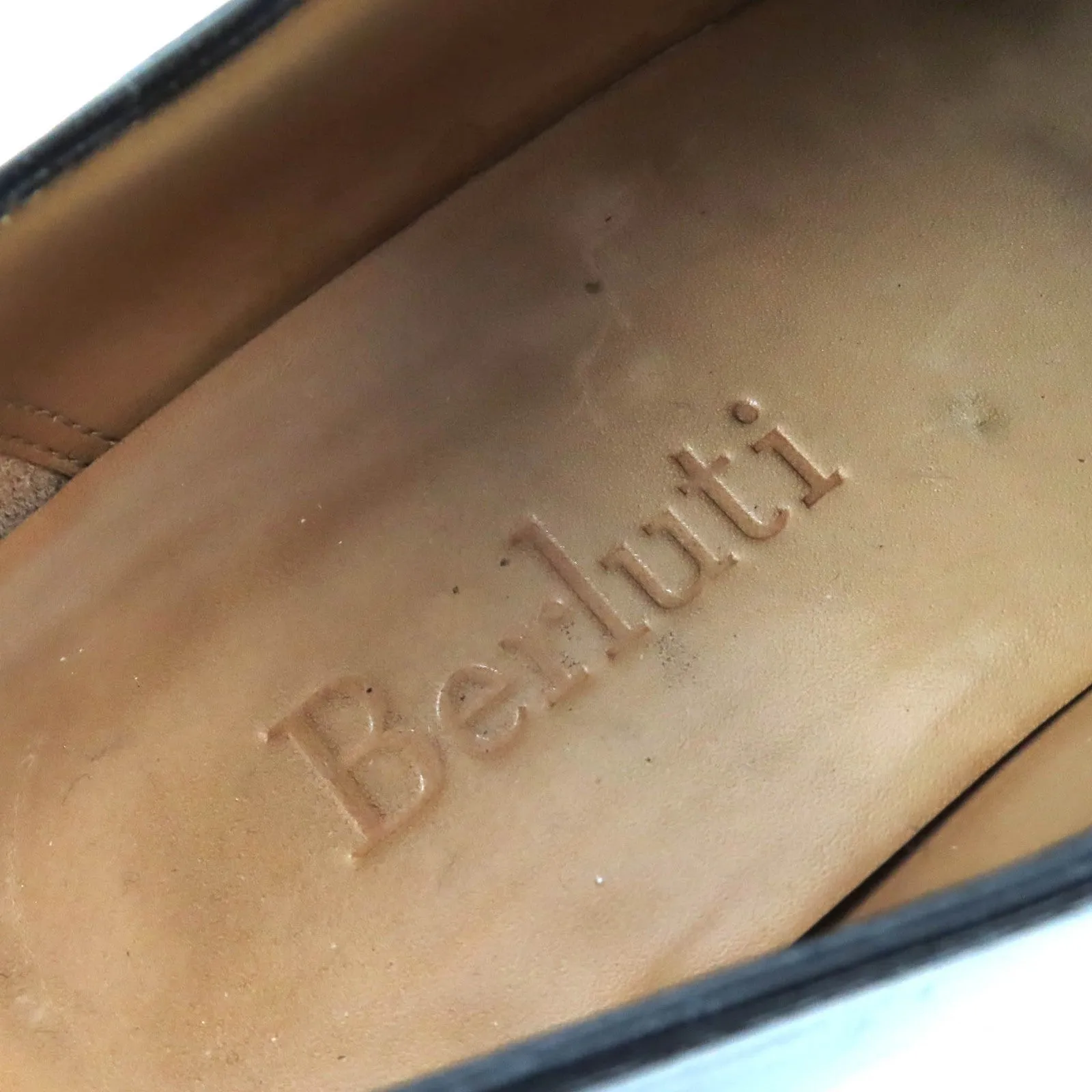 Berluti Leather Monk Shoes Black 6.5