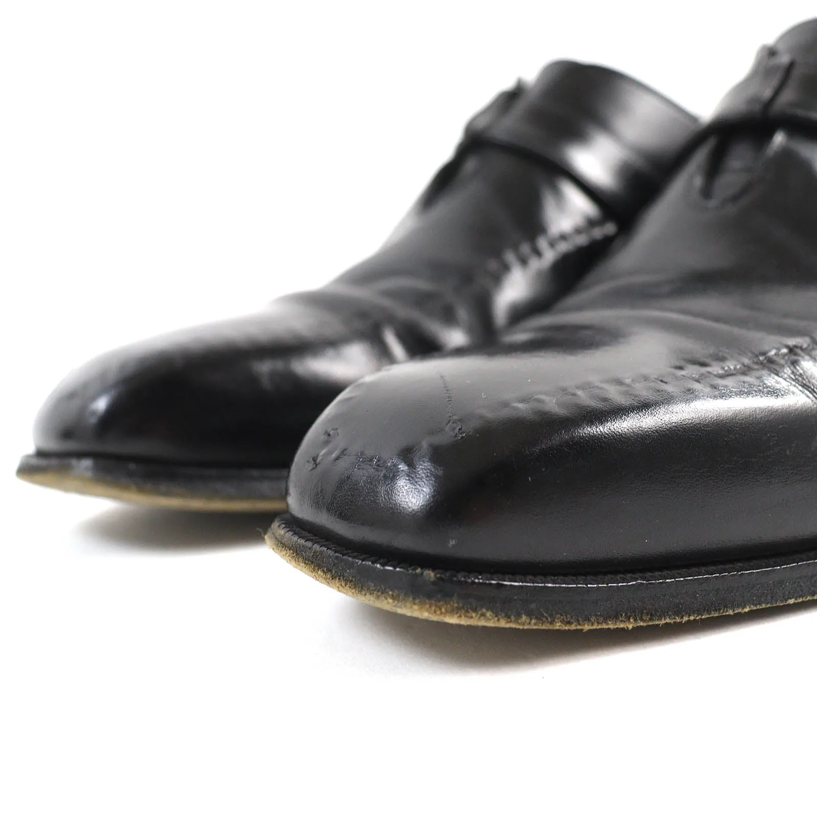 Berluti Leather Monk Shoes Black 6.5