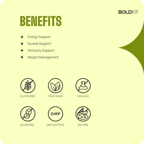 Boldfit Plant Protein Powder For Men & Women - Vegan Plant Protein Powder For Men & Women - Supports Metabolism, Immunity & Antioxidant - Chocolate 1kg