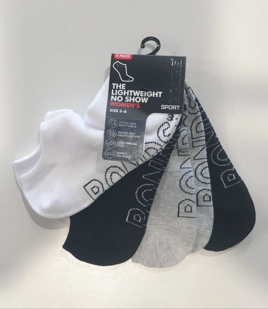 Bonds Ladies 4 Packs Socks The LIGHTWEIGHT No Show