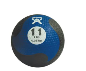 CanDo Firm Medicine Ball, 9" Diameter, Blue, 11lb.