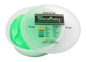 CanDo TheraPutty Exercise Putty, Green, Medium (6oz)