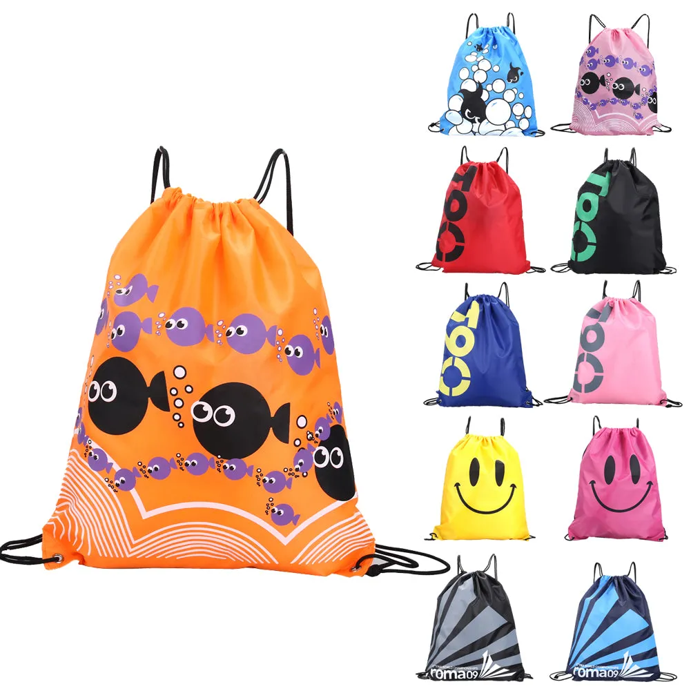 Colorful Portable Sports Bag Waterproof Swimming Bag Backpacks Double Layer Drawstring Sport Travel Shoulder Bags