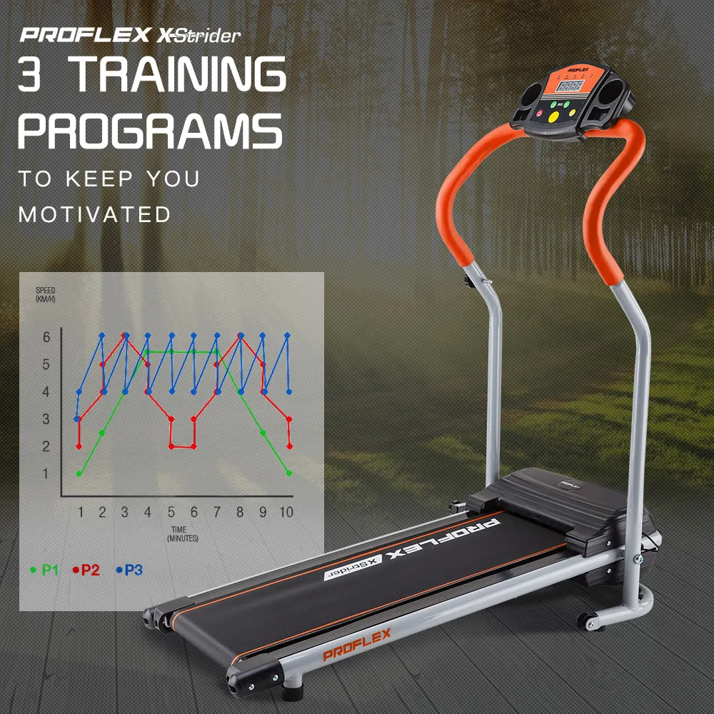 Compact Electric Treadmill, 6 Speed Levels, LED Display - PROFLEX