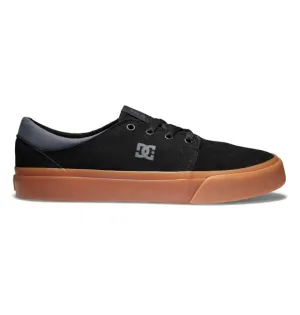 DC Trase SD Suede Skate Shoe - Black/Grey/White