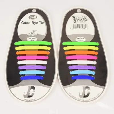 DJ-S2788 New Design  Fashion Lazy Elastic Shoelaces Unisex Elastic Shoelace T-tie Creative Lazy Silicone Laces No Tie Rubber