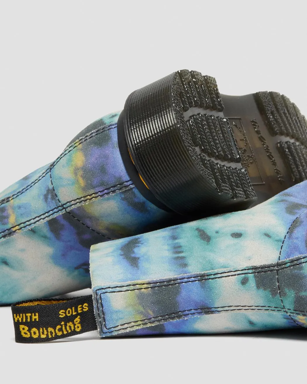 Dr Martens 1460 Pascal Tie Dye Leather Lace Up Boots - Blue