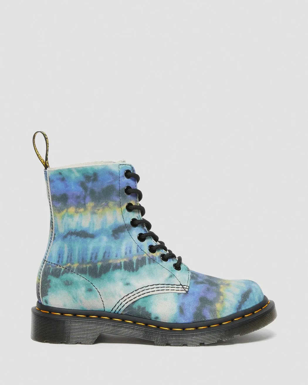 Dr Martens 1460 Pascal Tie Dye Leather Lace Up Boots - Blue