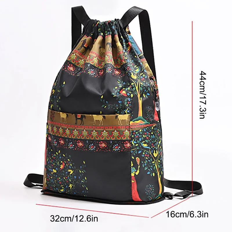 Drawstring Foldable Large Capacity Dry-wet Separation Travel Sports Backpack