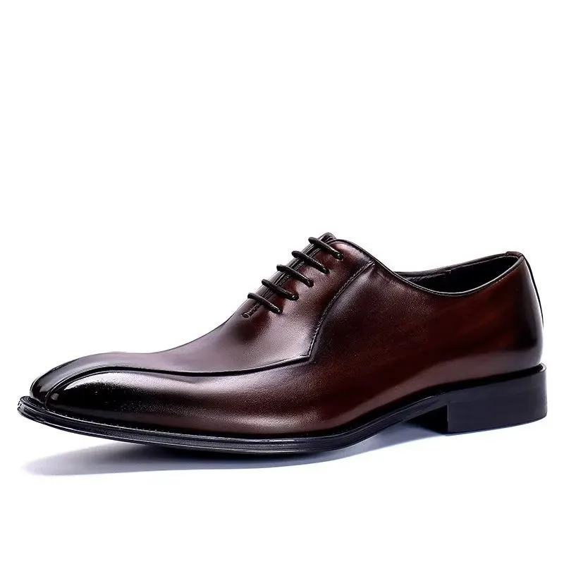 EleganLux Genuine Leather Oxford Dress Shoes