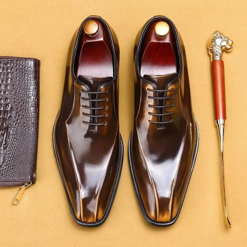 EleganLux Genuine Leather Oxford Dress Shoes