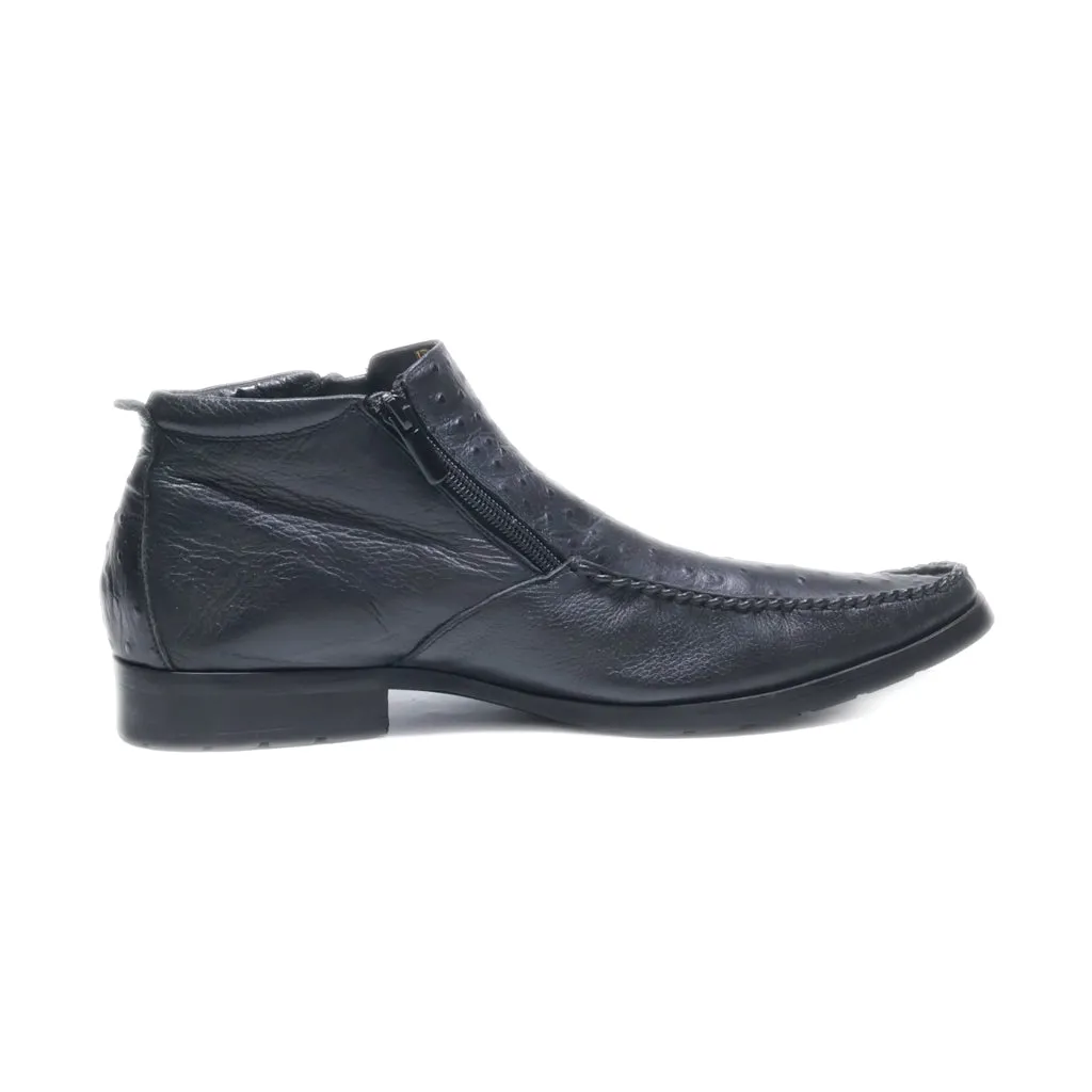 Emporio Prima Formal Boots Leather Black Colour For Men