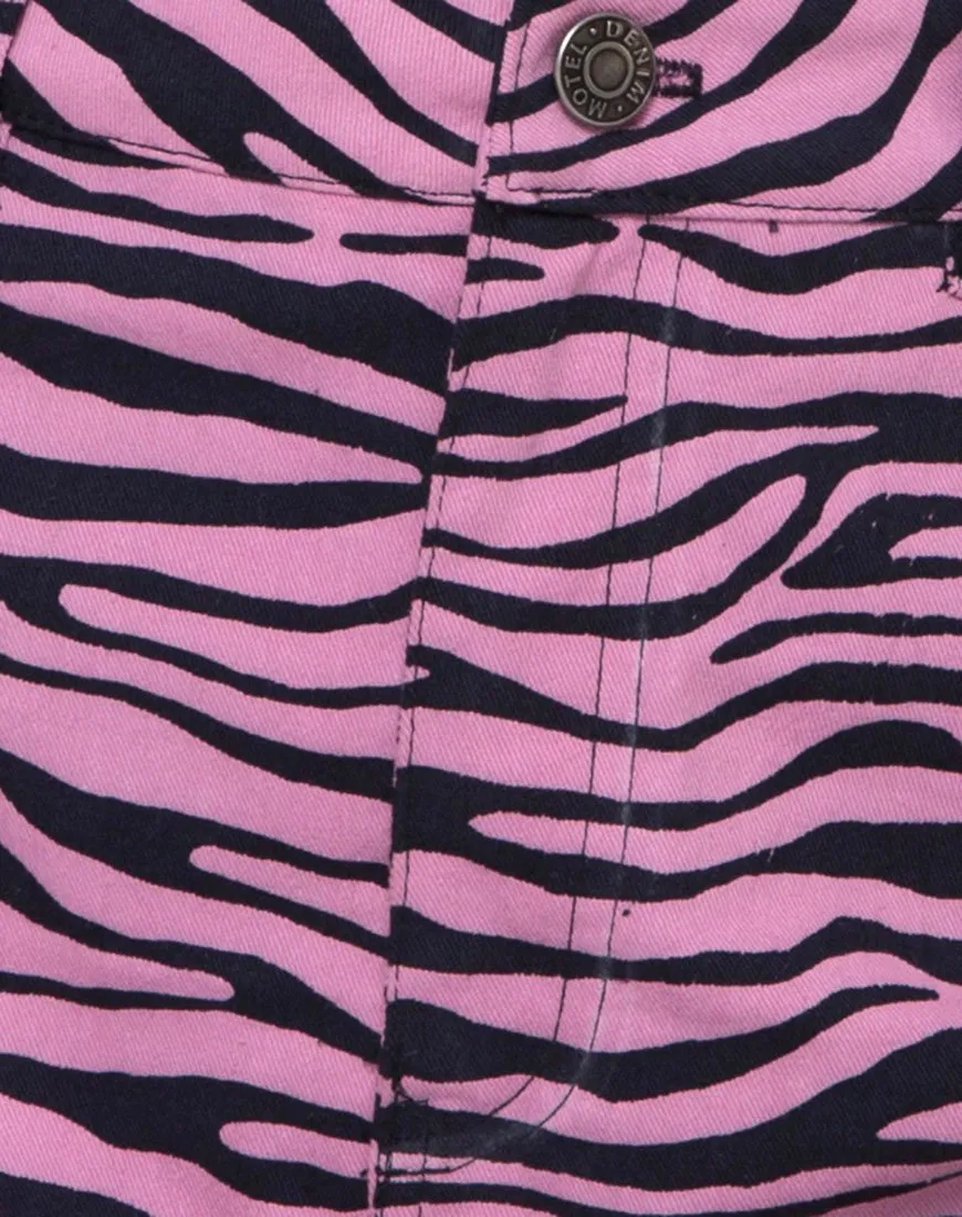 Exni Mini Skirt in Zip's Zebra Pink