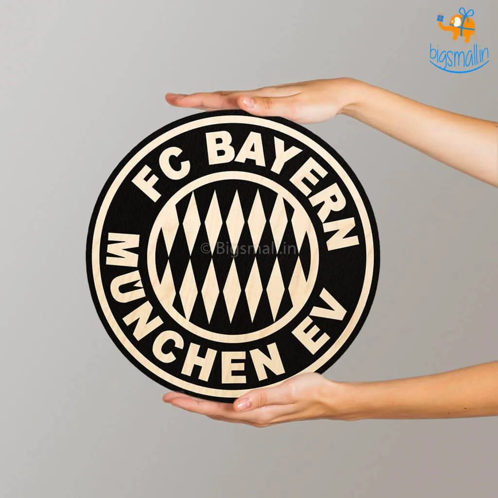 FC Bayern Munich Engraved Wooden Crest