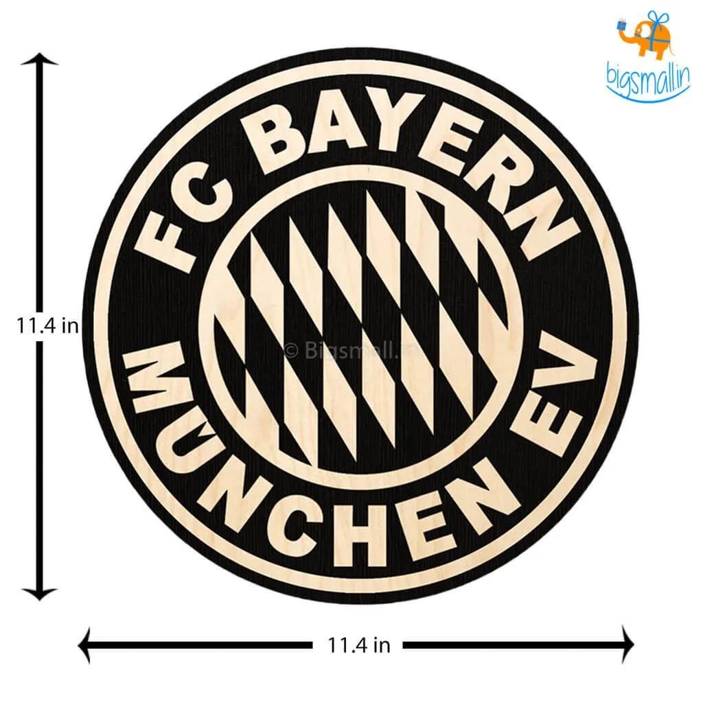 FC Bayern Munich Engraved Wooden Crest