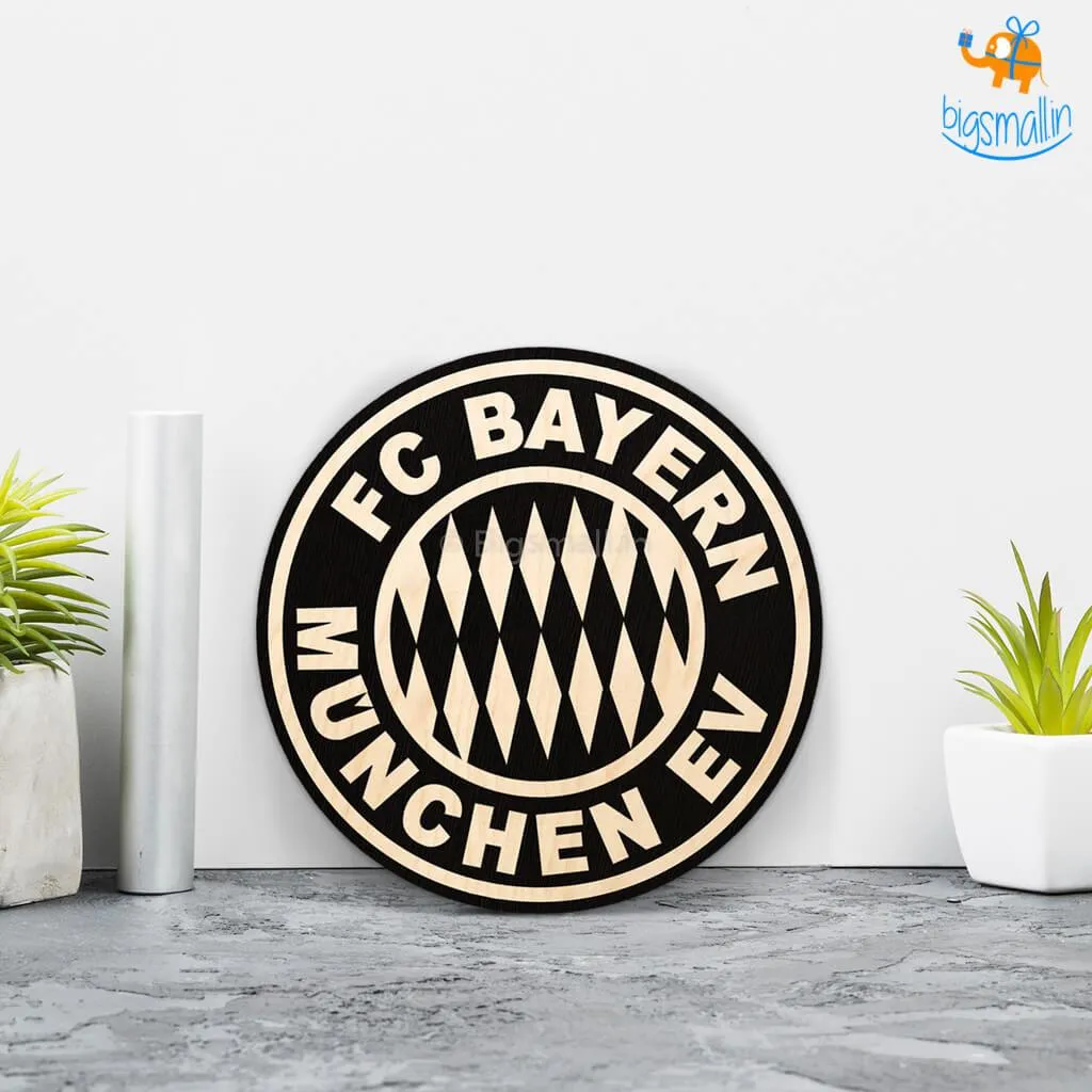 FC Bayern Munich Engraved Wooden Crest