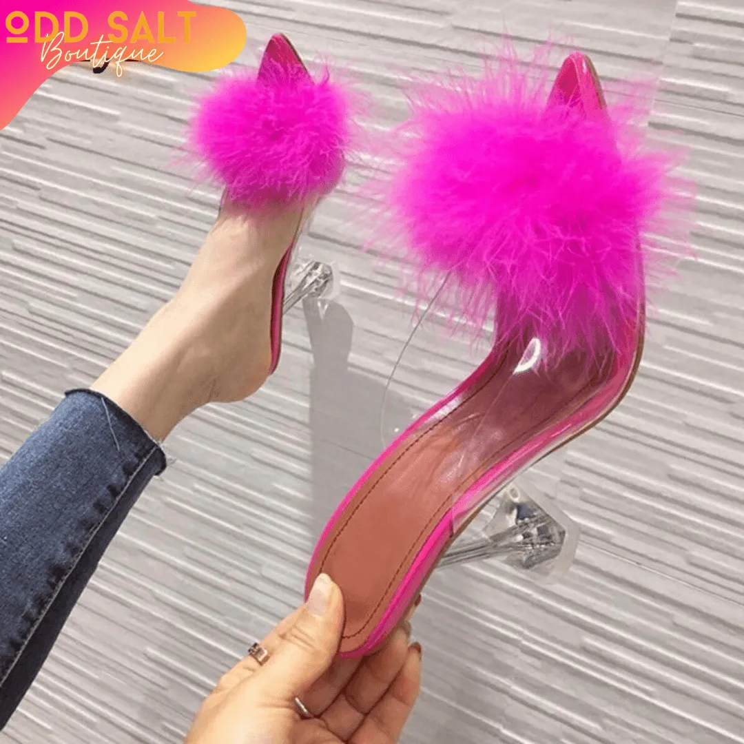 Feather perplex Crystal Heels