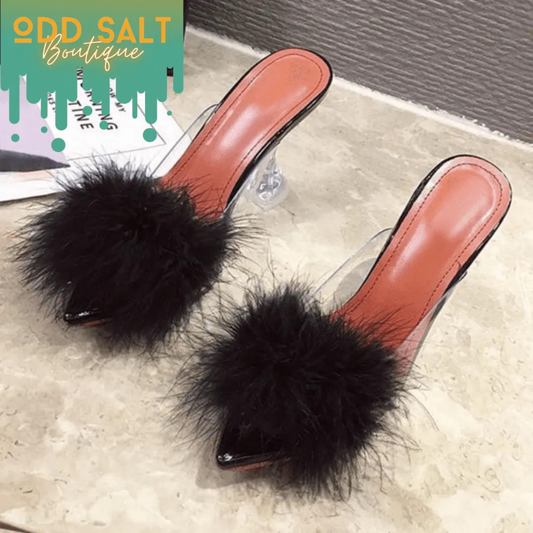 Feather perplex Crystal Heels