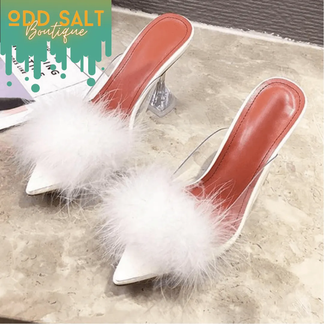 Feather perplex Crystal Heels