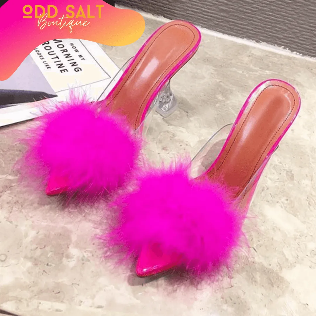 Feather perplex Crystal Heels