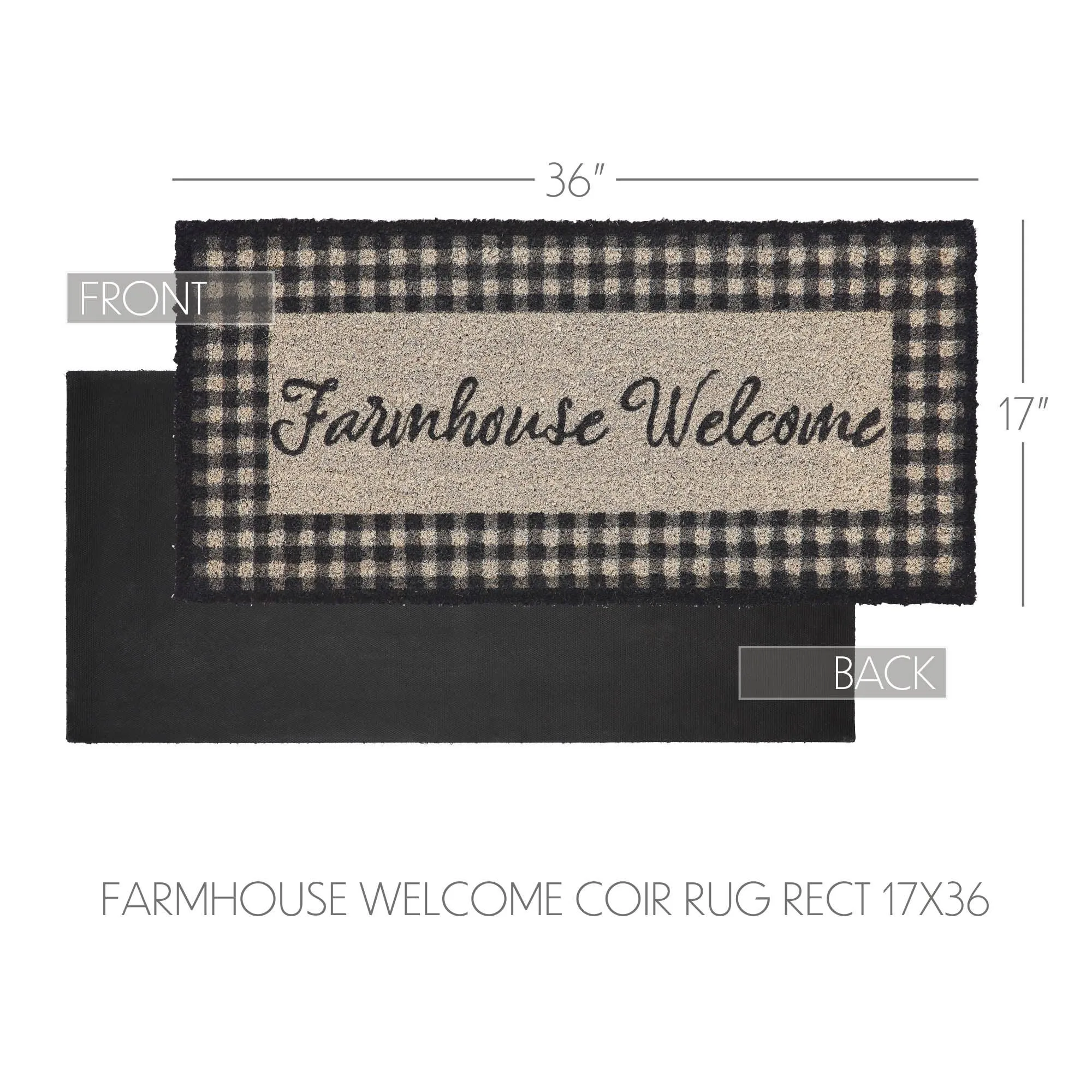 Finders Keepers Farmhouse Welcome Coir Rug Rect 17x36