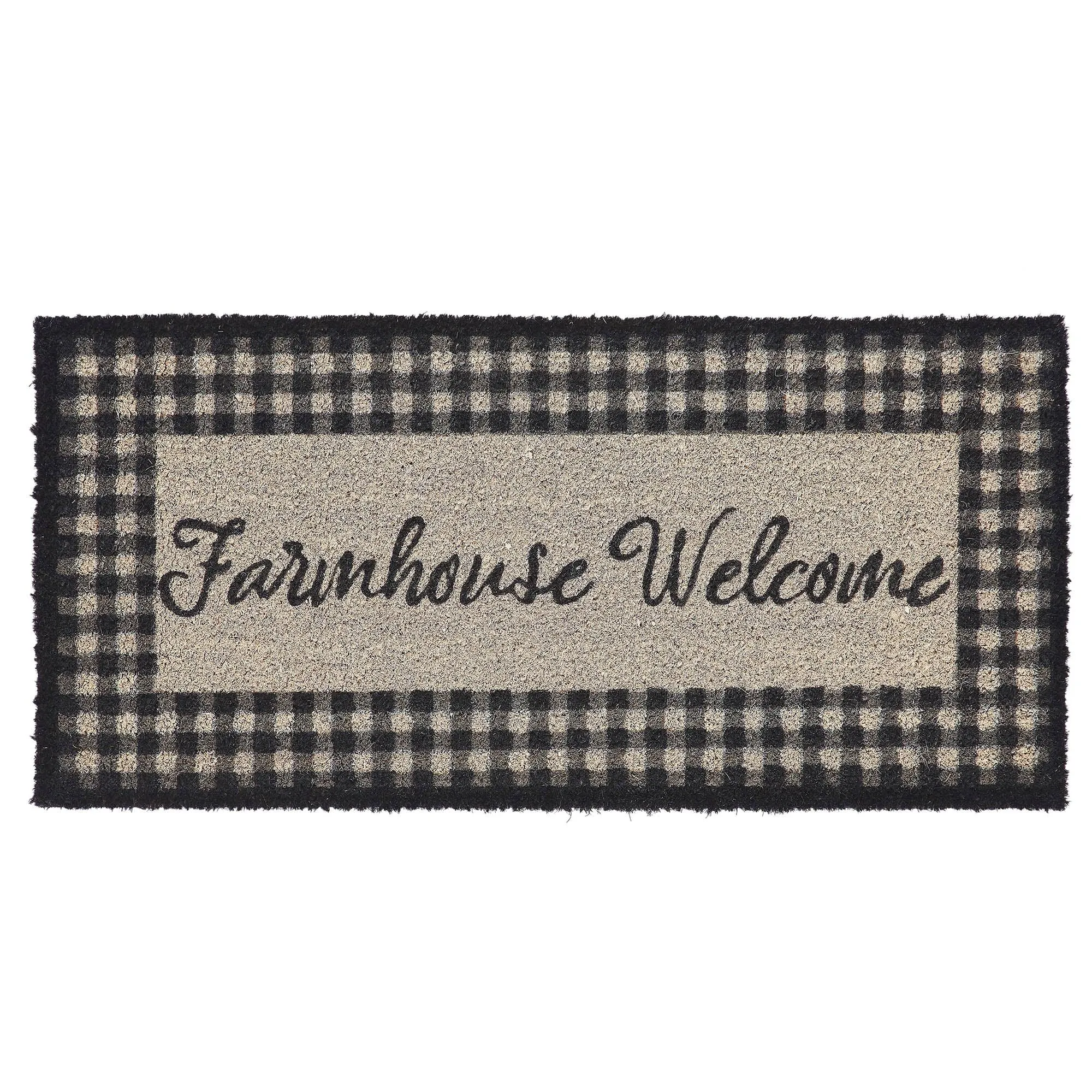 Finders Keepers Farmhouse Welcome Coir Rug Rect 17x36