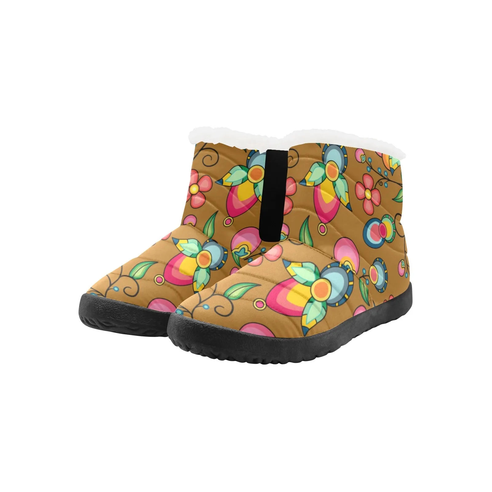 Floral Bounty Fall Leaves Women's Padded Winter Boot